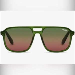 Quay On The Fly large aviator Green frame Brown Gradient Lens unisex‎ sunglasses